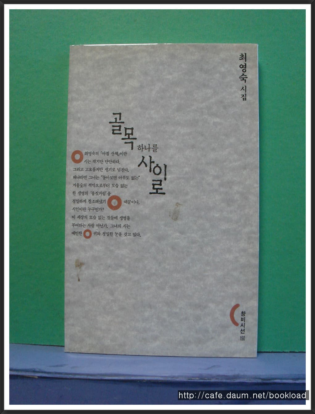 최영숙/골목 하나를 사이로 (제1시집) 사진 1