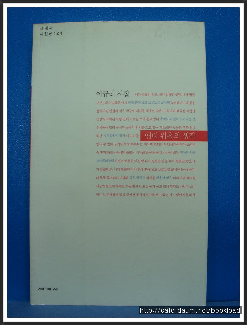 이규리/앤디 워홀의 생각 (제1시집) 사진 1