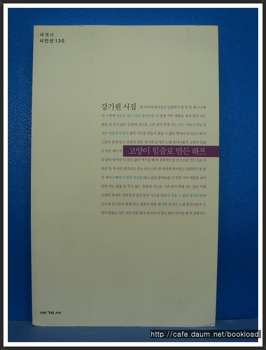강기원/고양이 힘줄로 만든 하프 (제1시집)(저자 서명본) 사진 1